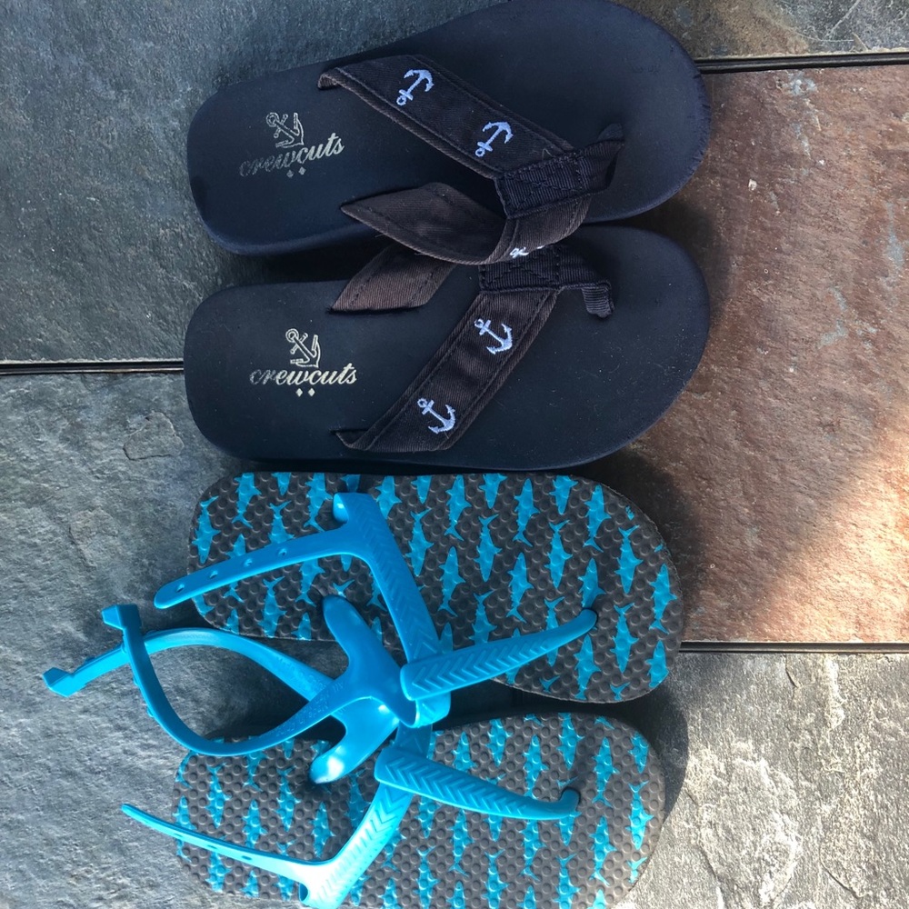 Boys nautical and shark sandals